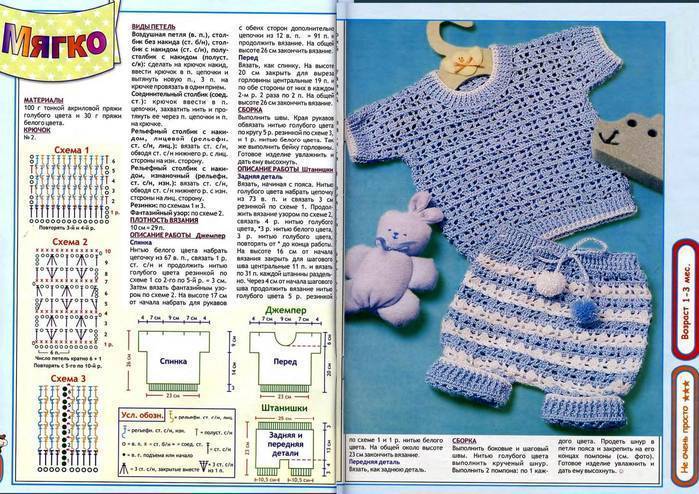 Вязаные комбинезоны для новорожденных: определение размера, описание схем разных моделей