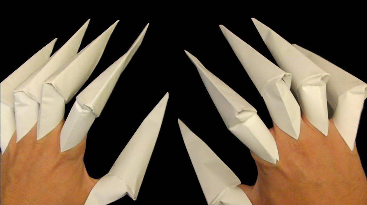 Как сделать оригами когти из бумаги. когти росомахи и дракона. видео