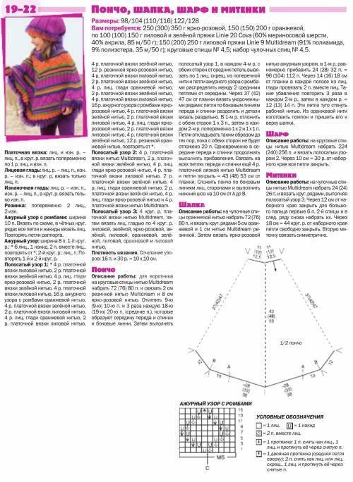 Пончо для девочки 7 лет спицами схемы и описание