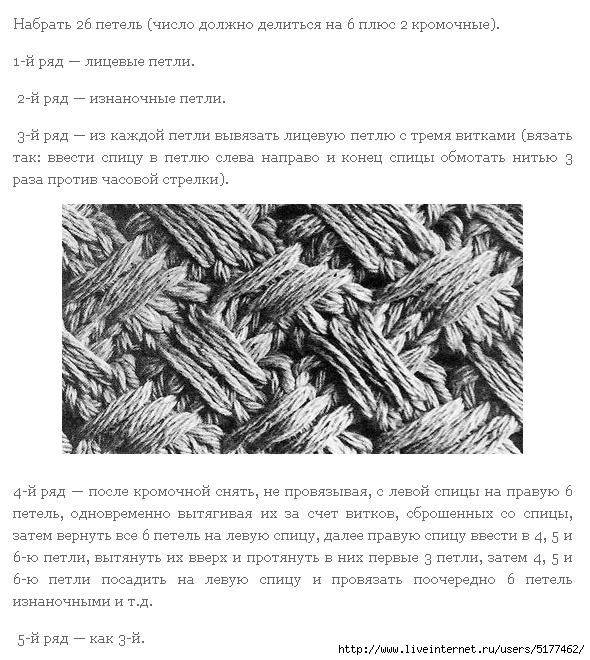 Плетенка спицами: 16 вариантов — uzelok