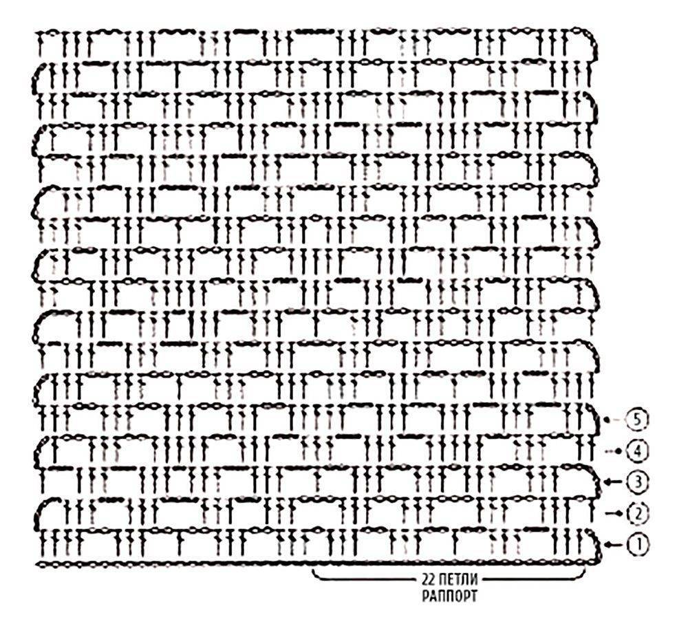 Узор филейная сетка крючком схема и описание