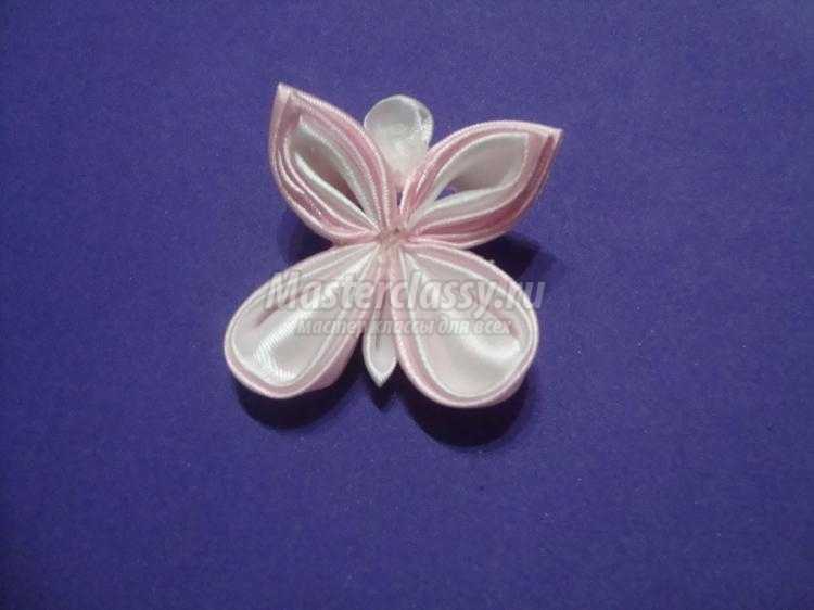 Розово-сиреневые бабочки из атласных лент – мастер-класс по изготовлению оригинальных заколок своими руками