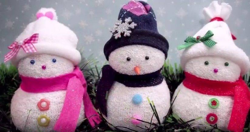 Снеговики своими руками на новый год из подручных материалов