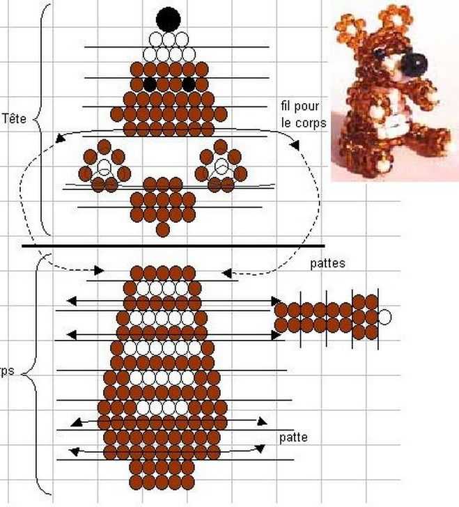 Схемы для плетения фигурок из бисера