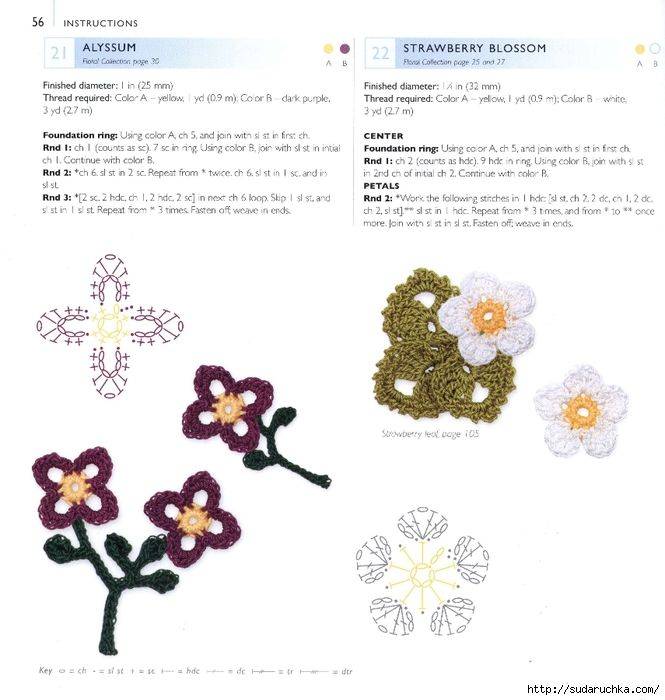 Вяжем крючком красивые цветы с описанием, схемами и видео — уроками