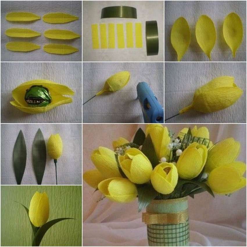 Как сделать тюльпан из бумаги своими руками поэтапно: пошаговая инструкция со схемами