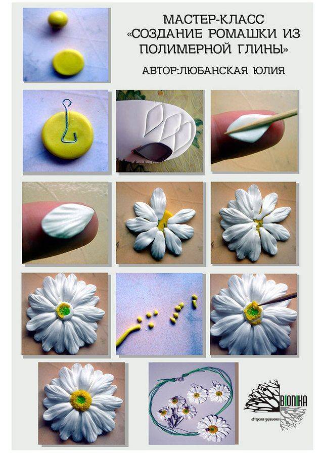 Цветы из полимерной глины: мастер класс своими руками с фото