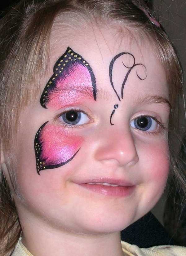 Рисунки на лице - аквагрим для детей - для мальчиков и для девочек - единорог, бабочка, кошка, тигр