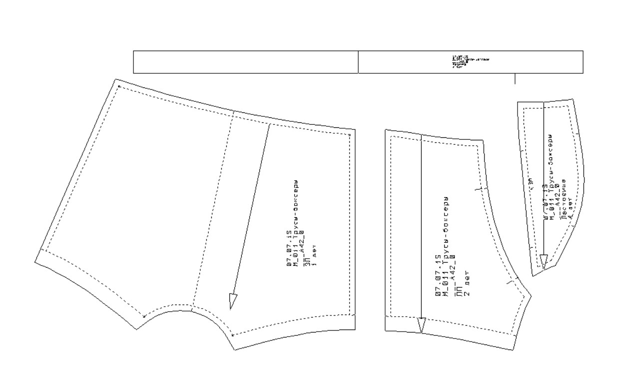 Выкройка мужских трусов