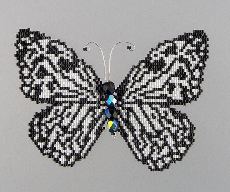 Плетение бабочки из бисера ❀ урок, схемы, фото, 12 идей ❀