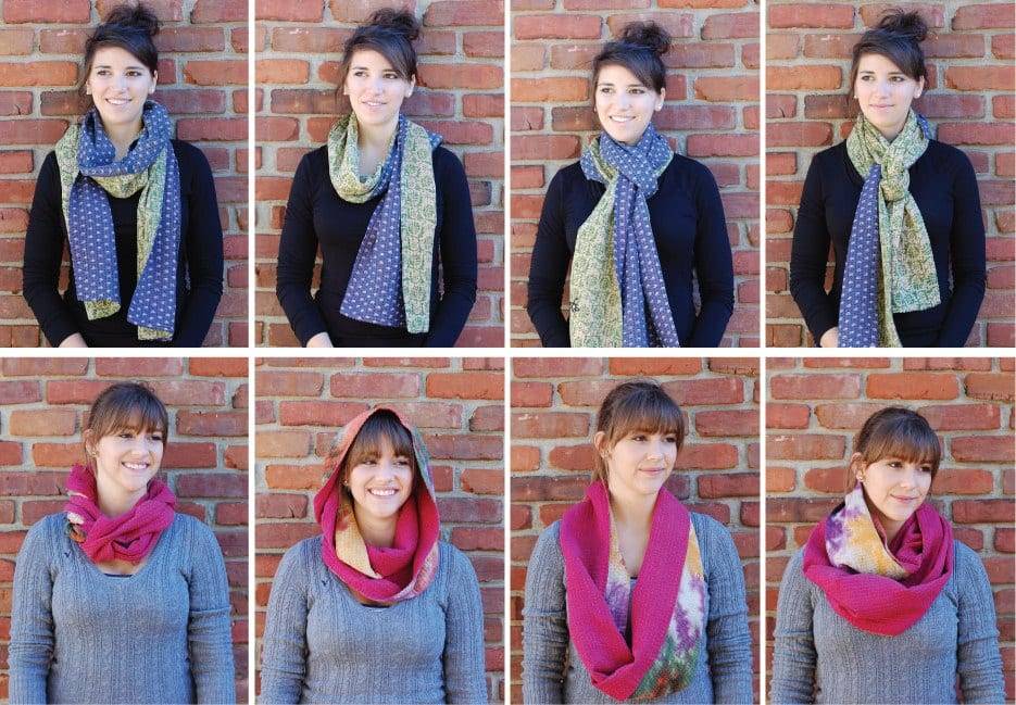 Как красиво завязать шарф на голове, подробные описания с фото