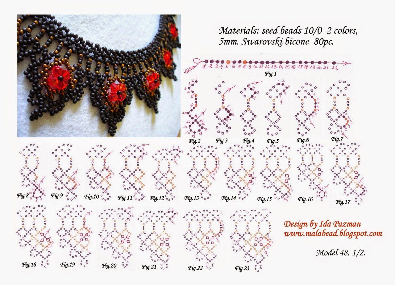 Бисероплетение: схемы колье и ожерелий, которые украсят не только девушек, но и солидных дам