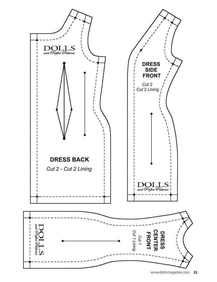 Одежда для барби своими руками выкройки в натуральную величину