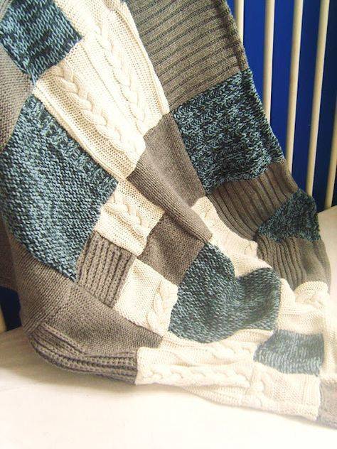 Для морозной зимы: учимся делать одеяло из старых свитеров своими руками (видео)