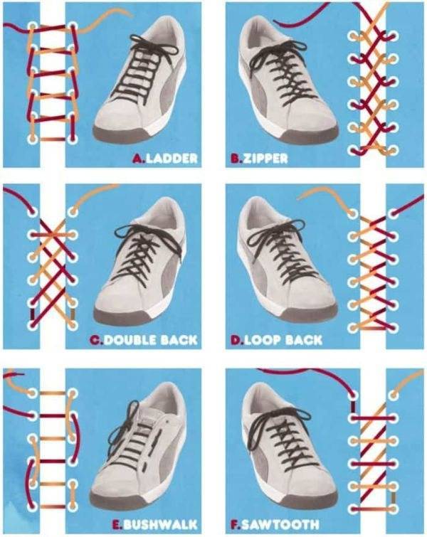 17 прикольных способов завязать шнурки
