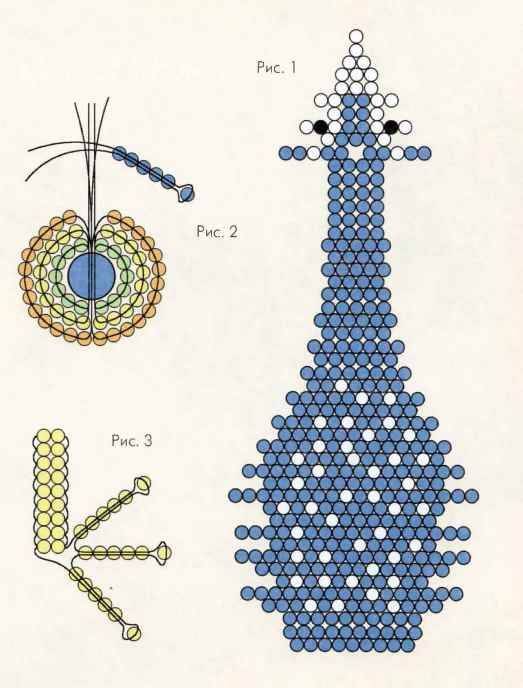 Перья из бисера схема