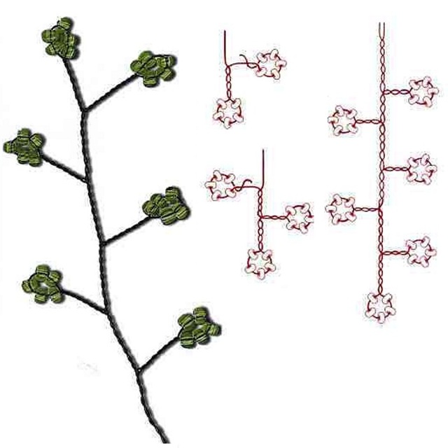 Сакура из бисера схема