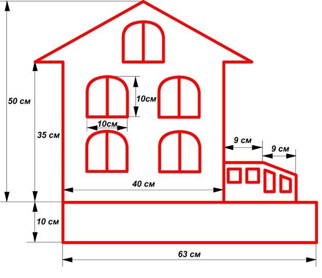 Кукольный домик своими руками чертежи