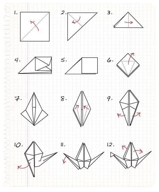Журавлик в технике оригами: пошаговая инструкция, как сделать журавля из бумаги, схема изготовления