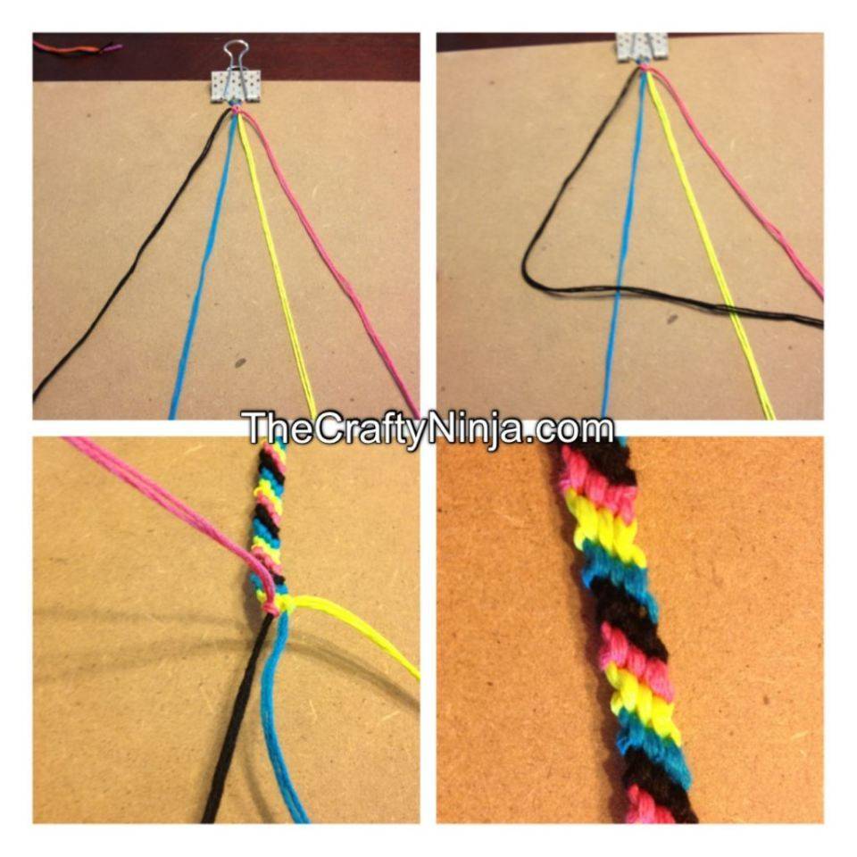 Плетение браслетов из ниток для начинающих