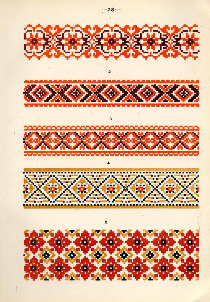 Виды швов украинских народных вышивок