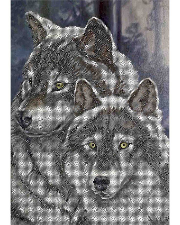 Вышивка бисером волки в схемах - умелица