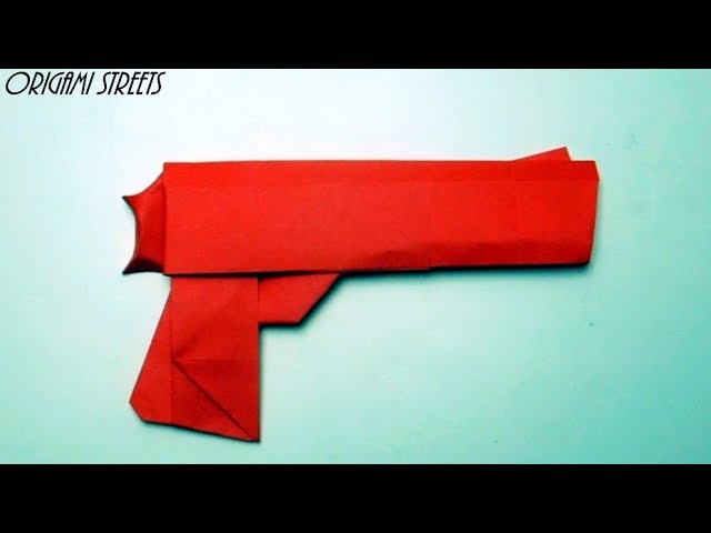 Как сделать из бумаги пистолет — схема изготовления