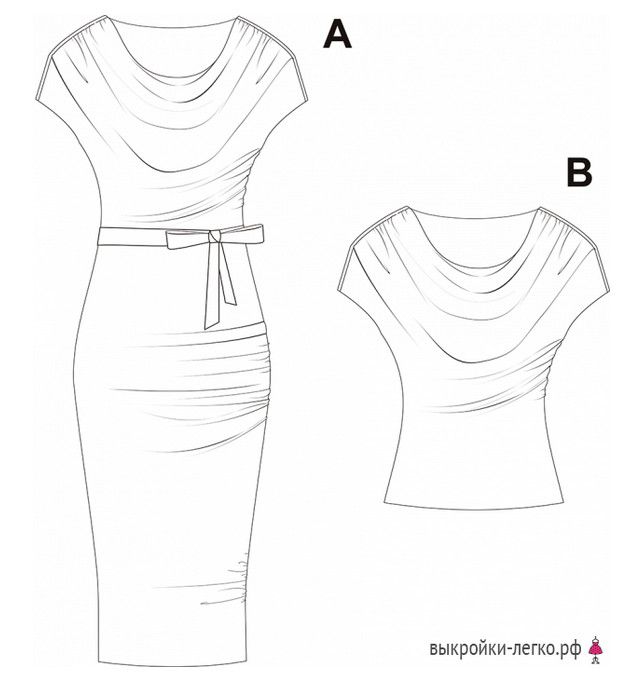 Выкройки платья из трикотажа своими руками