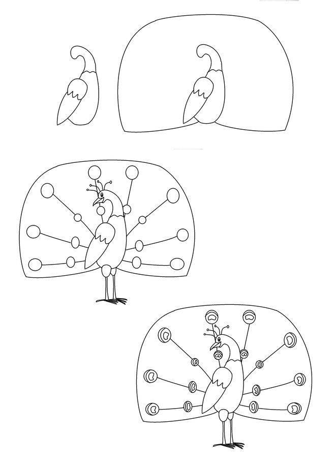 Как нарисовать экзотического павлина - wikihow