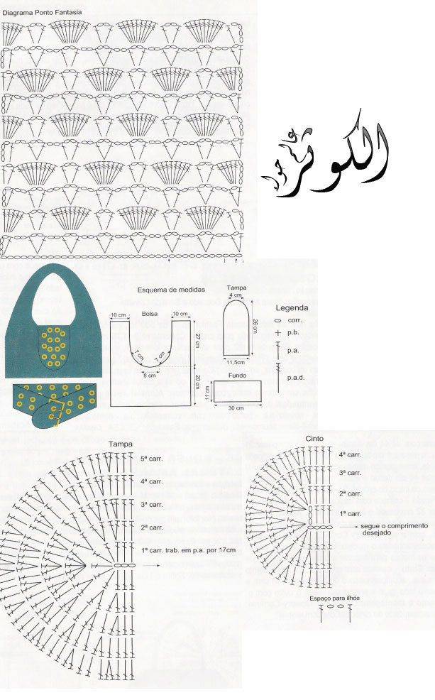 Вязание крючком для начинающих сумки крючком схемы