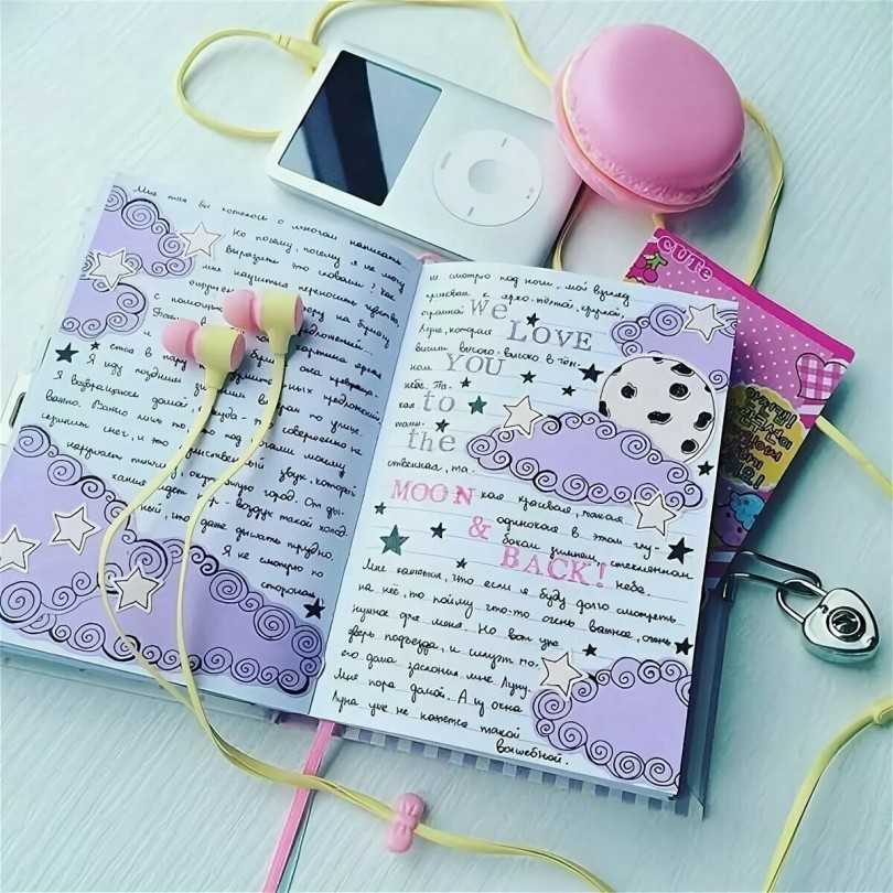 Оформление личного дневника для девочки и идеи по оформлению