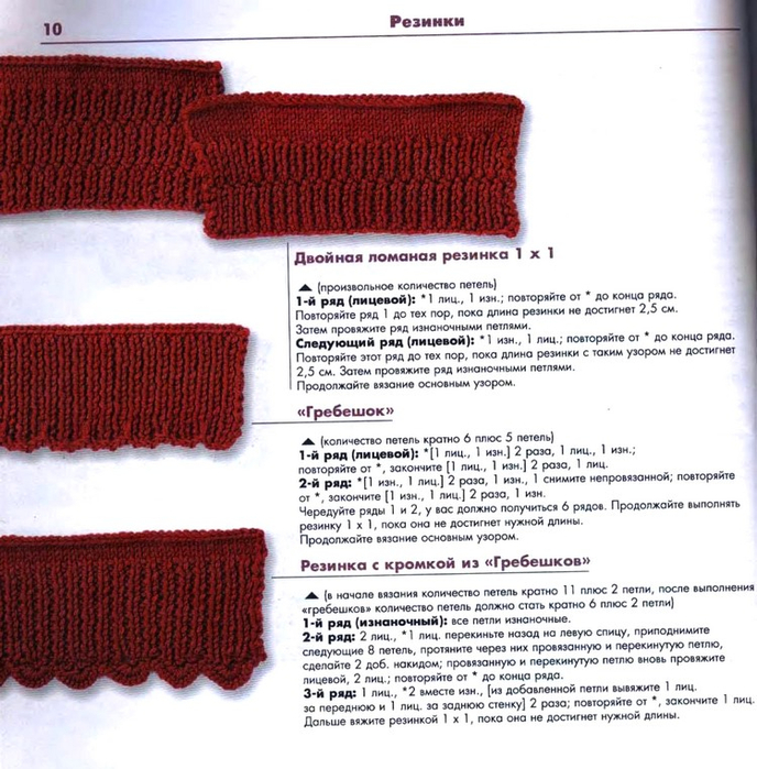 Двойная резинка спицами: поэтапные схемы вязания для шапки и горловины. уроки с фото описанием и советами для начинающих