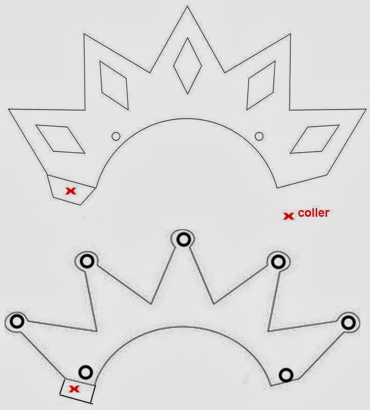 Как сделать из бумаги корону схема
