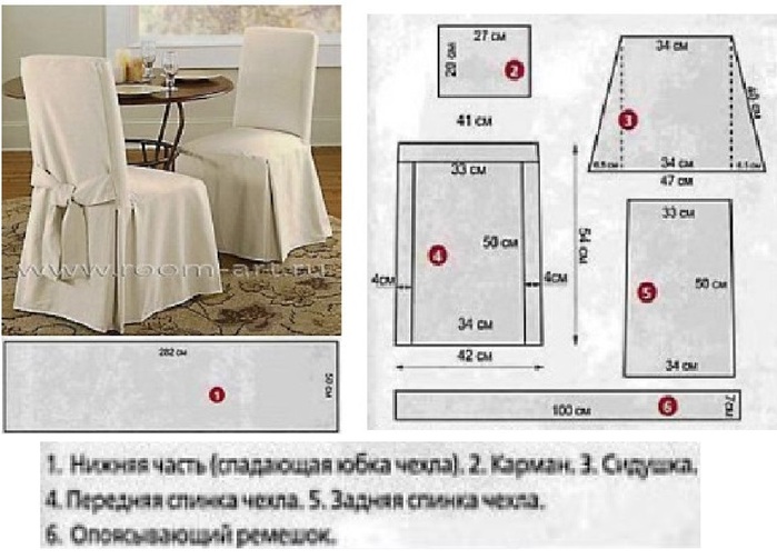 Сшить стильный чехол на стул со спинкой своими руками просто и без проблем